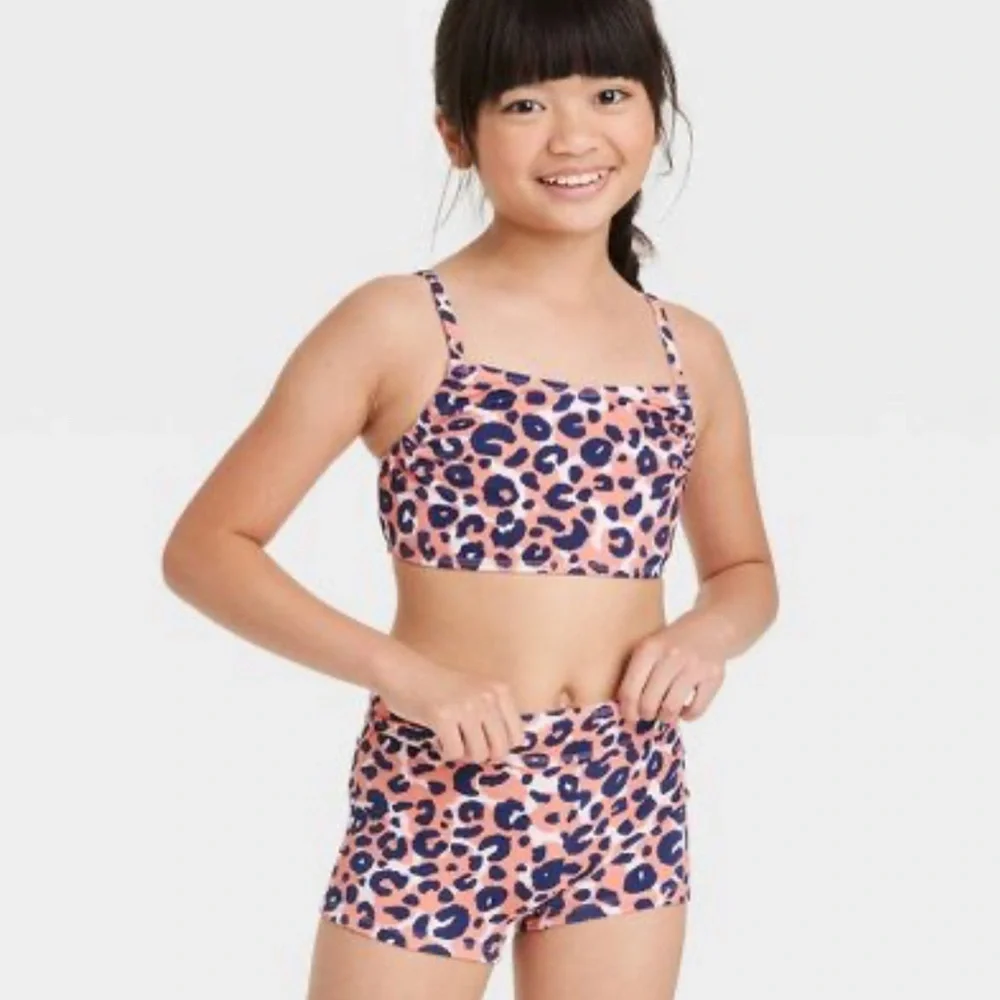 Girls' 2pc Cute Cat Bikini Set - Cat & Jack